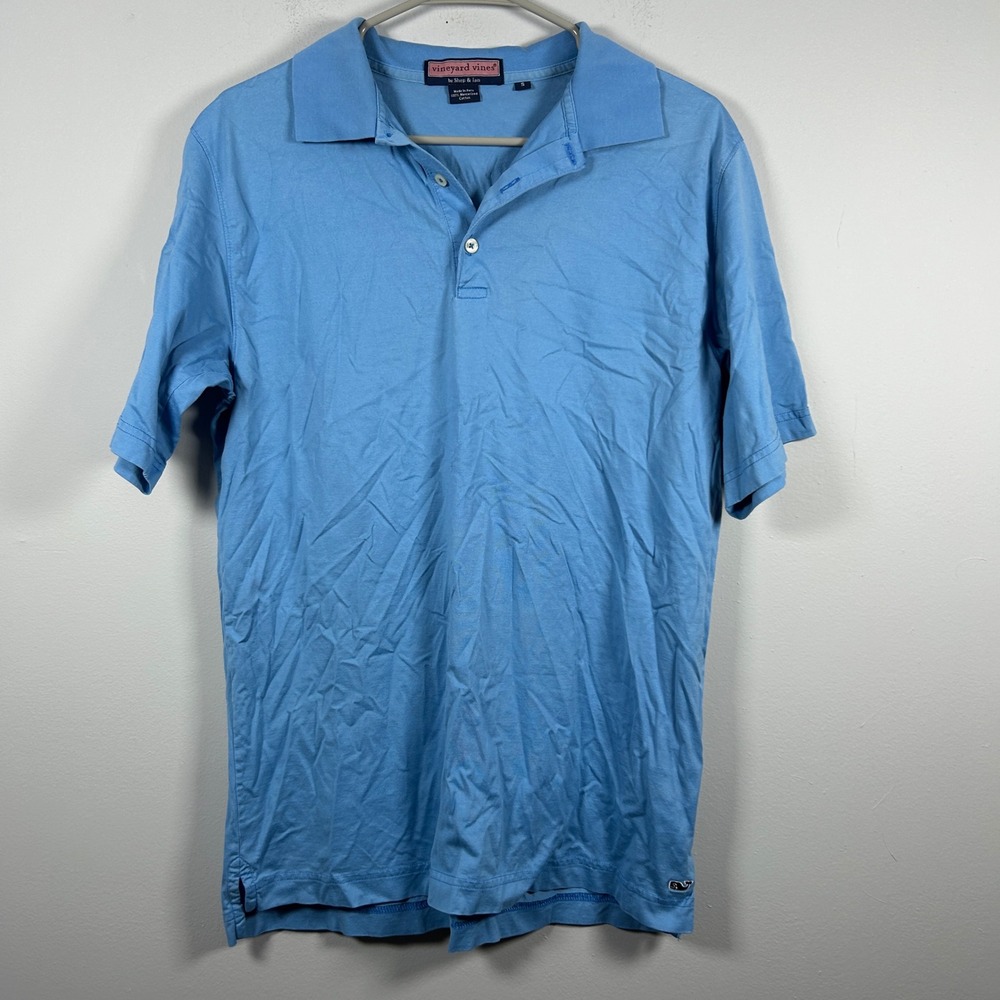 Vineyard Vines by Shep & Ian Polo Shirt Mens S Blue Mercerized Cotton Golf